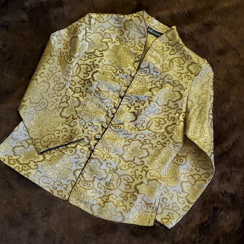 Shanghai Tang Gold Brocade Jacket By TANGYI